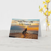 愛のある父の日の漁師/夫 カード (黄色い花)