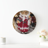 愛のある美しいクリスマスが素敵な日を ラージ壁時計 (ホーム)