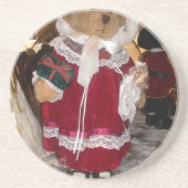 愛のある美しいクリスマスは素敵な日を過ごす コースター (正面)