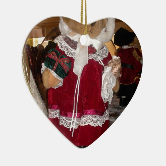 愛のある美しいクリスマスは素敵な日を過ごす セラミックオーナメント (右)