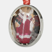 愛のある美しいクリスマスは素敵な日を過ごす メタルオーナメント (左)