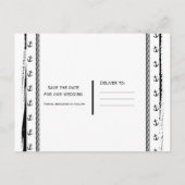 愛のいかり航海のビーチ結婚式日付を保存 案内ポストカード (裏面)