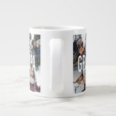 愛のおじいちゃん写真コラージュ父の日 ジャンボコーヒーマグカップ (裏面)