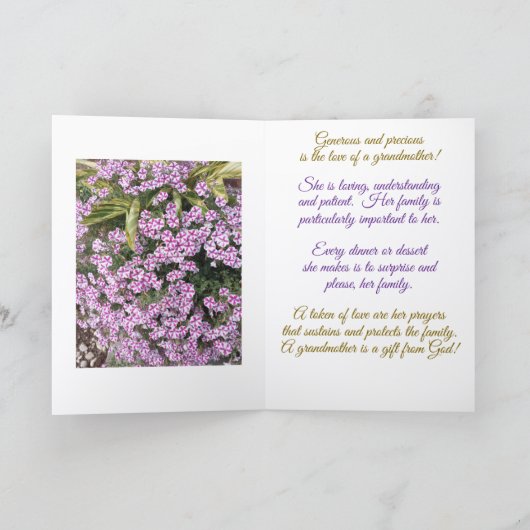 愛のおばあちゃんハッピーマザーズデイカード カード (内部)