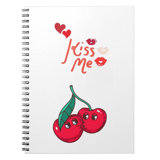 愛のおもしろいさくらんぼ。 ノートブック (正面)