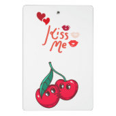 愛のおもしろいさくらんぼ。 ミニクリップボード (裏面)