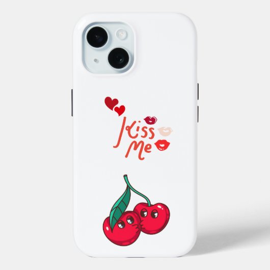 愛のおもしろいさくらんぼ。 Case-Mate iPhoneケース (裏面)