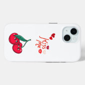 愛のおもしろいさくらんぼ。 Case-Mate iPhoneケース (裏面 (横))