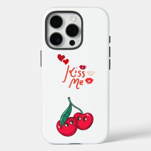 愛のおもしろいさくらんぼ。 Case-Mate iPhoneケース (裏面)