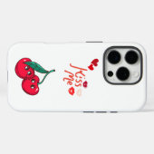 愛のおもしろいさくらんぼ。 Case-Mate iPhoneケース (裏面 (横))
