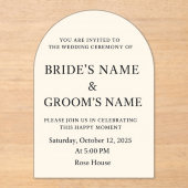 愛のお祝い アクリル招待状 (正面)