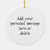 愛のかわいいアルマジロ セラミックオーナメント (裏面)