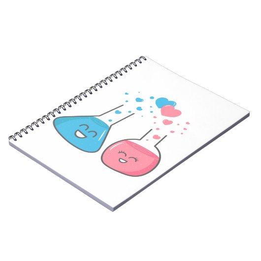 愛のかわいいフラスコ、私達は化学を持っています ノートブック (左側)