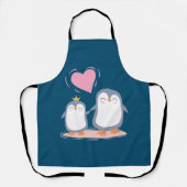  愛のかわいいペンギン  エプロン (正面)