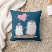  愛のかわいいペンギン クッション (ブランケット)