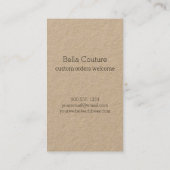 愛のかわいいボタンクラフトで手作素朴り 名刺 (裏面)