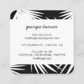 愛のかわいい包装パーム離れブラック製 スクエア名刺 (裏面)