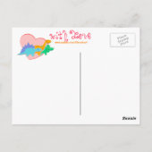 愛のかわいい恐竜のはがき付き ポストカード (裏面)