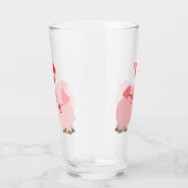 愛のかわいい漫画のブタ タンブラーグラス (右)