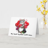 愛のきしみ カード (黄色い花)