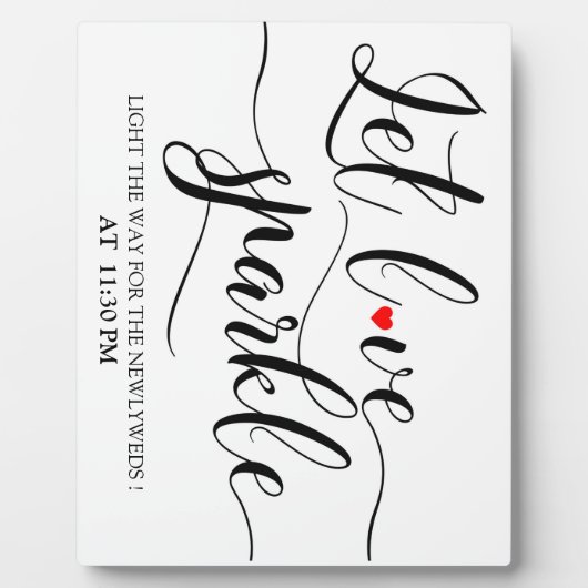 愛のきらめきの看板イーゼル付き卓上飾り フォトプラーク (正面)