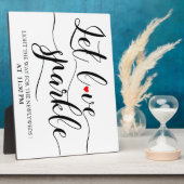 愛のきらめきの看板イーゼル付き卓上飾り フォトプラーク (側面)