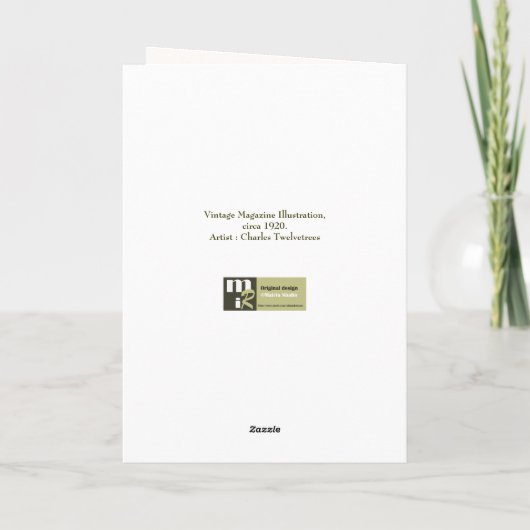 愛のことよ。ヴィンテージアートバレンタインデー シーズンカード (裏面)