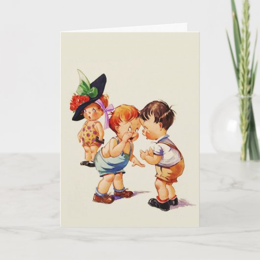 愛のことよ。ヴィンテージアートバレンタインデー シーズンカード (正面)