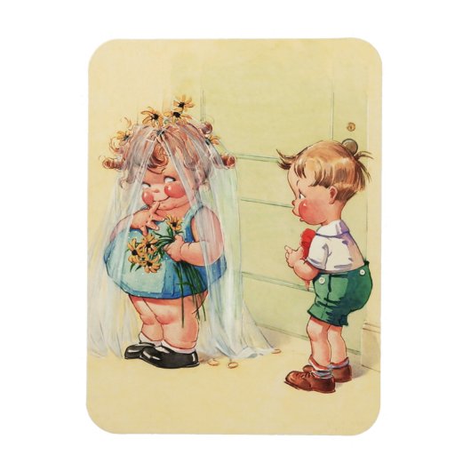 愛のことよ。ヴィンテージアートバレンタインデー マグネット (縦)