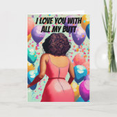愛のすべての私のお尻ボーイフレンド誕生日Ver 1 カード (正面)