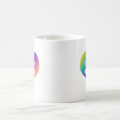 愛のために立つ(レインボーハート) コーヒーマグカップ (中央)