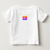 愛のためのカスタマイズ可能な漢字の幼児のひだのティー ベビーTシャツ (裏面)