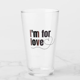 愛のためのガラスカップイン。美しい碑文 タンブラーグラス