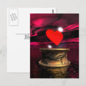 愛のためのクリスタルボール – 3D 描写 ポストカード (正面/裏面)