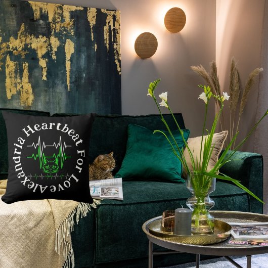 愛のためのニャーおもしろいハートビーモダンク クッション