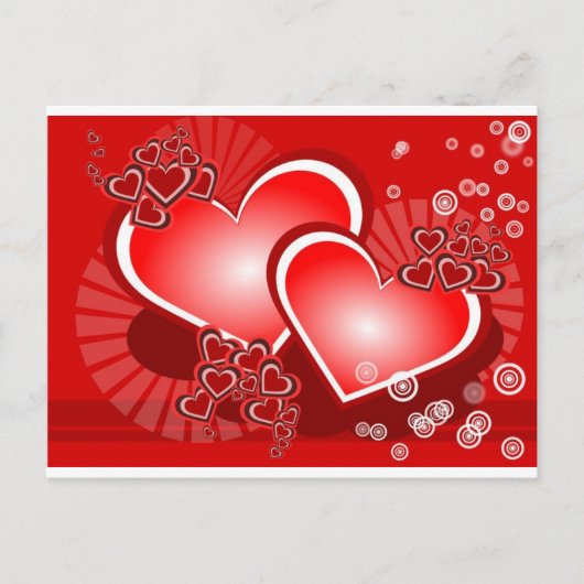愛のためのハート ポストカード (正面)