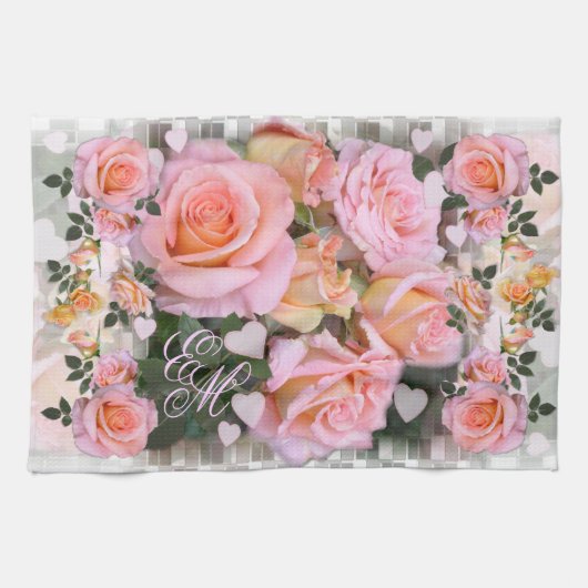 愛のためのバラ~キッチンタオル# 2 キッチンタオル (横)