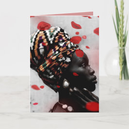 愛のためのAfrocentric Valentine Card Adinkraシンボル カード