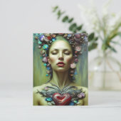 愛のはがきの美しいバレンタイン女神 ポストカード (スタンド正面)