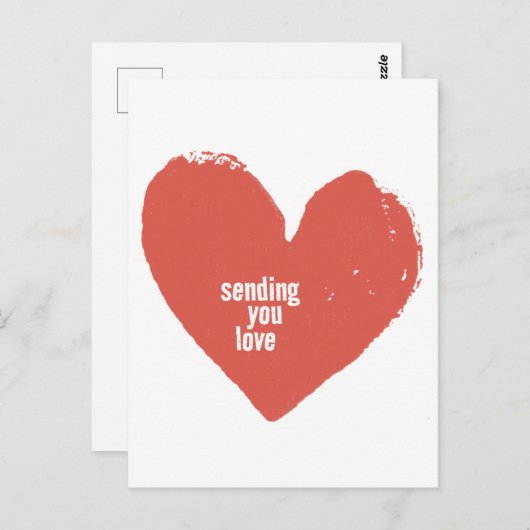 愛のはがきを送る ポストカード (正面/裏面)
