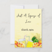 愛のひと搾り レモンエード レモン シトラス ブライダルパーティー サンキューカード (正面)