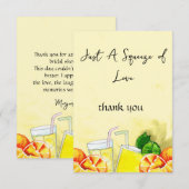 愛のひと搾り レモンエード レモン シトラス ブライダルパーティー サンキューカード (正面/裏面)