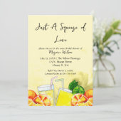 愛のひと搾り レモンエード レモン シトラス ブライダルパーティー 招待状 (スタンド正面)