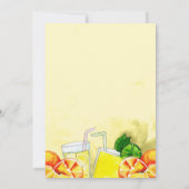 愛のひと搾り レモンエード レモン シトラス ブライダルパーティー 招待状 (裏面)