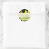 愛のひまわりステッカーを成長させる ラウンドシール (バッグ)