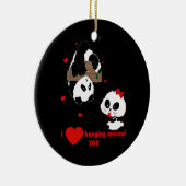 『愛のぶら下がったパのまわりにンダ·ベア』 セラミックオーナメント (右)