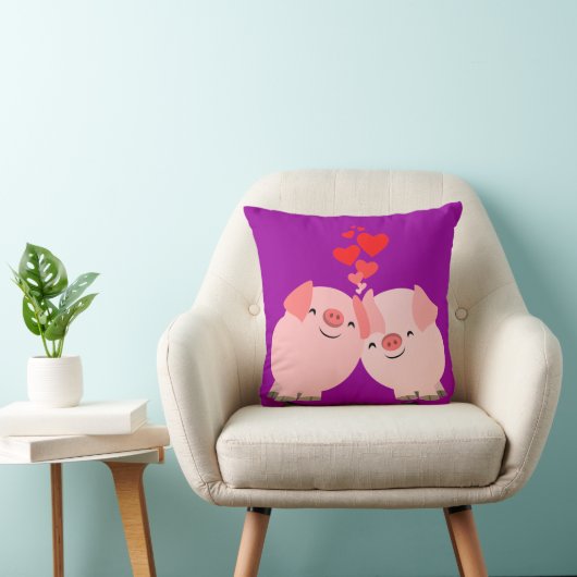 愛のまくらにかわいい漫画の豚 クッション (椅子)