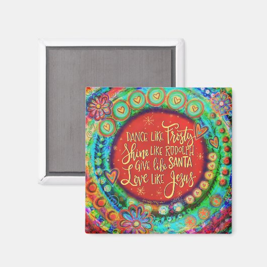 愛のようなイエズスのクリスマス引用文のインスピレーション マグネット (正面/裏面)