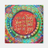 愛のようなイエズスのクリスマス引用文のインスピレーション マグネット (正面)