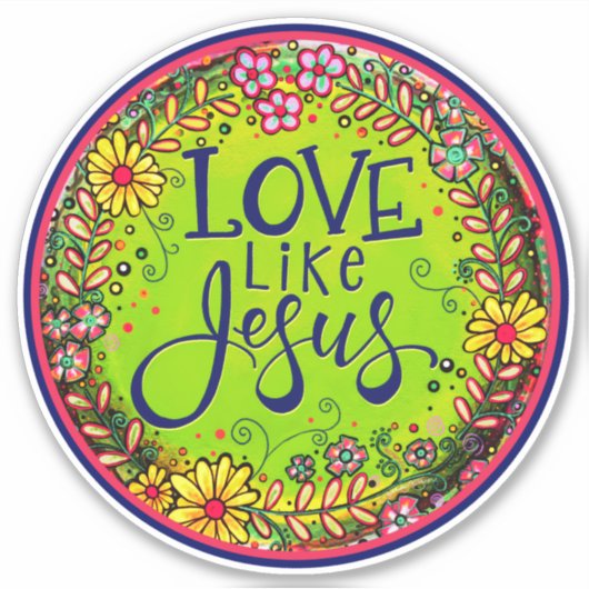 愛のようにイエスインスパイア様のおもしろいフローラインスピレーション シール (正面)